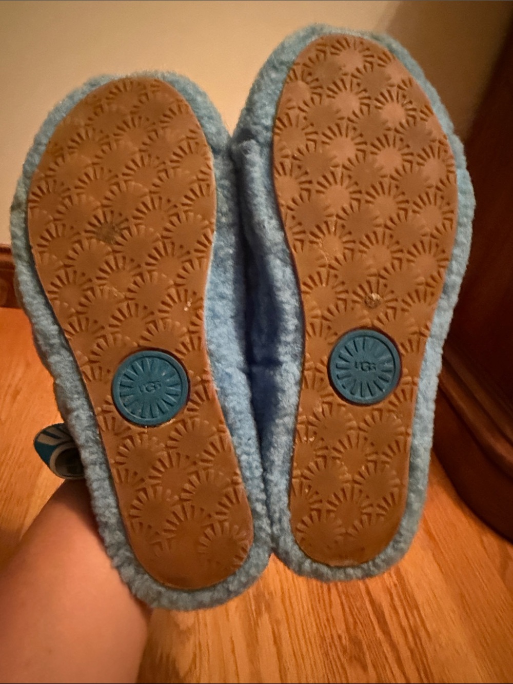 UGG Fluff Yeah Slide Slippers Blue Size 7 - Picture 7 of 9